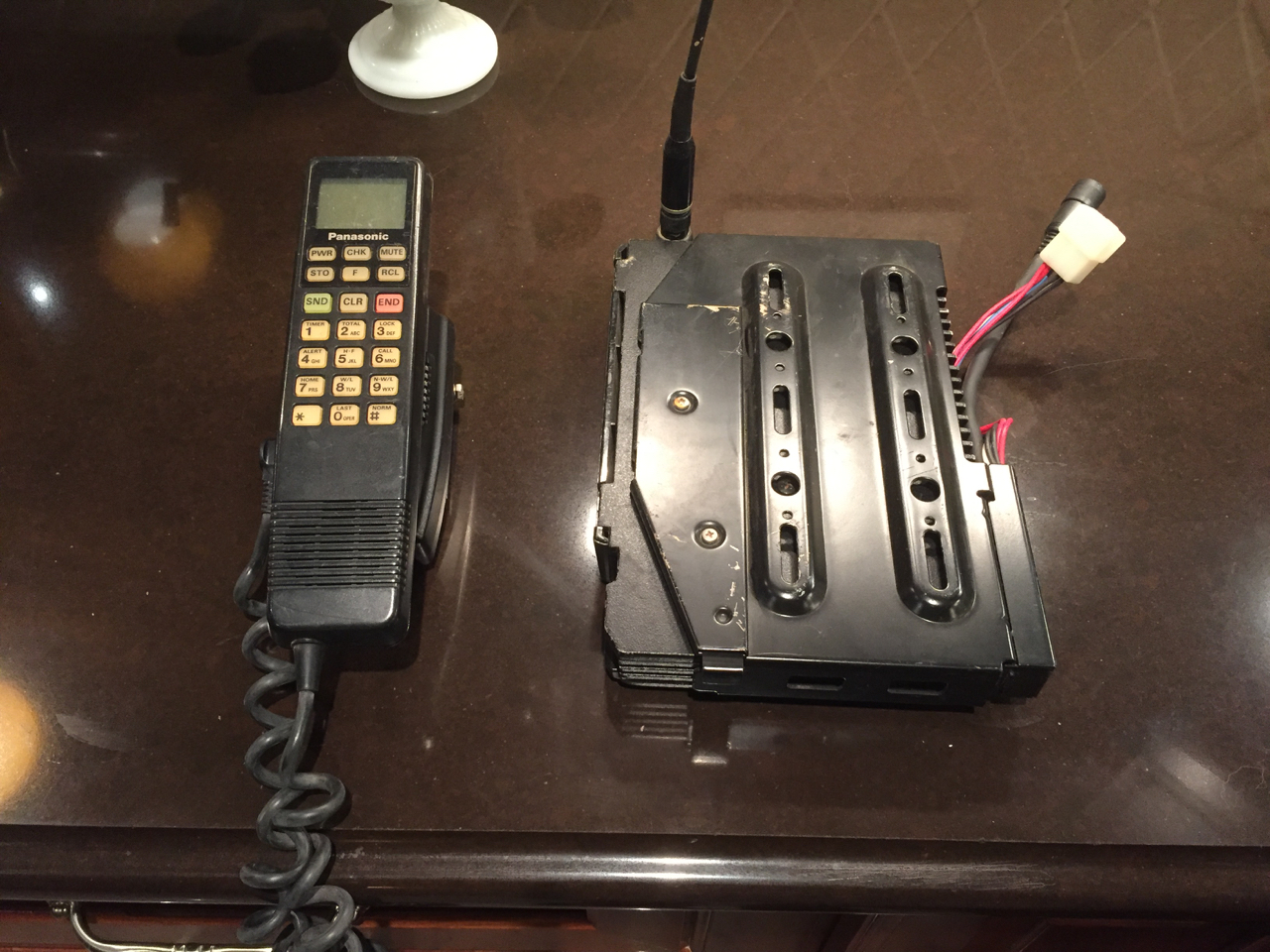 Panasonic EJB-114 AMPS cell phone in car kit configuration