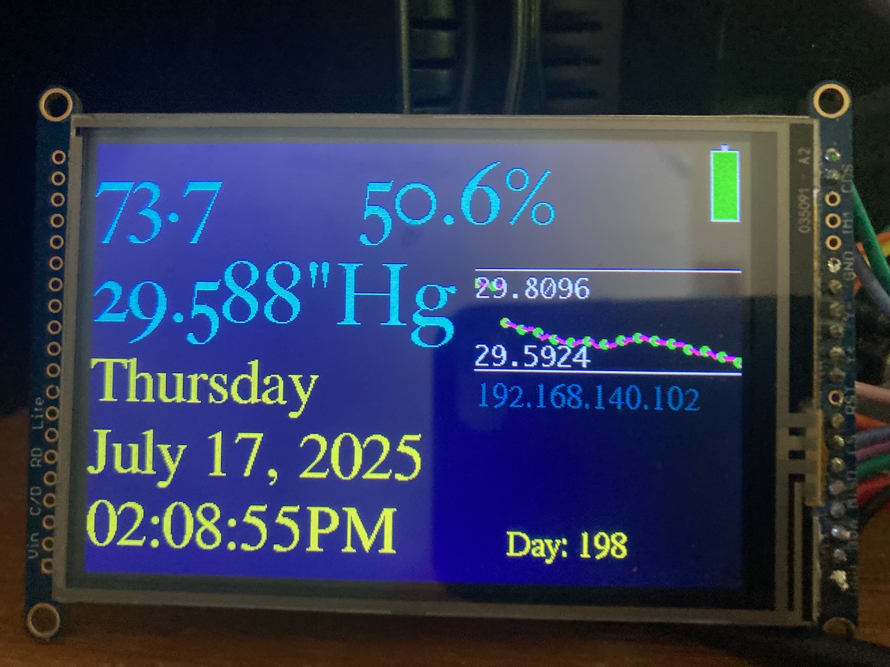 Thermometer display